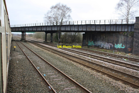 Photo 6"x4" Pathfinder Tours charter passes overbridge for lifted railway Long Eaton c2016