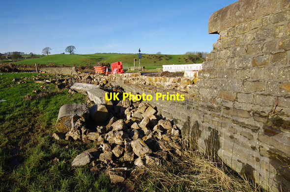 Photo 6"x4" Collapsed wall, Loyn Bridge Gressingham c2015
