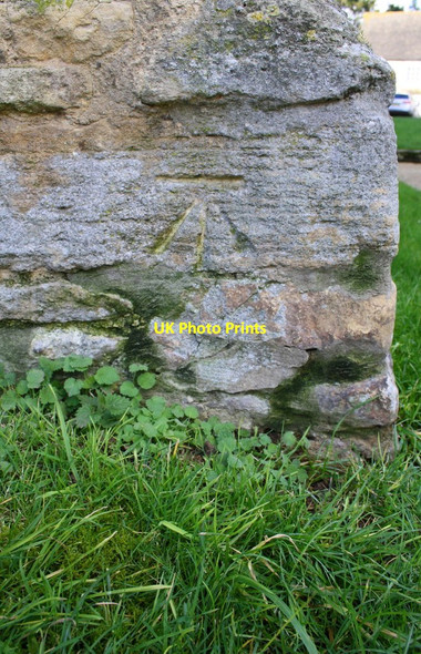 Photo 6"x4" Benchmark on house at Delly End Delly End c2016