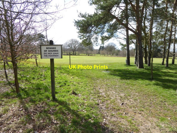 Photo 6"x4" Beware of Golfers Bewbush c2016