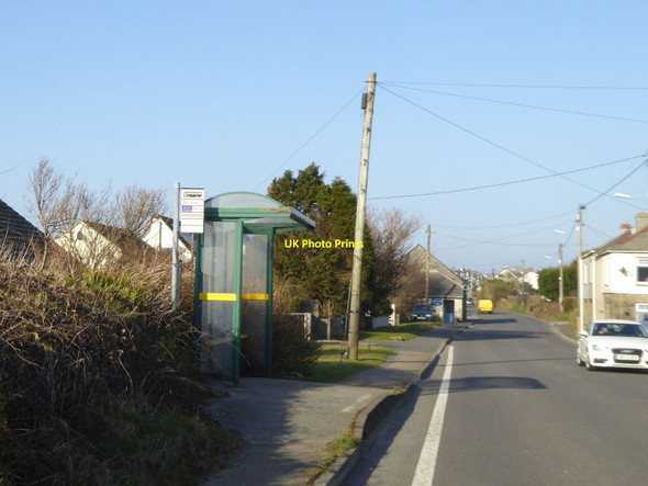 Photo 6"x4" Bus shelter, Church Road, Pencoys Four Lanes c2016