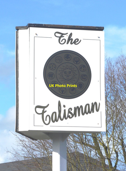 Photo 6"x4" Star sign at 'The Talisman' Wednesfield c2016