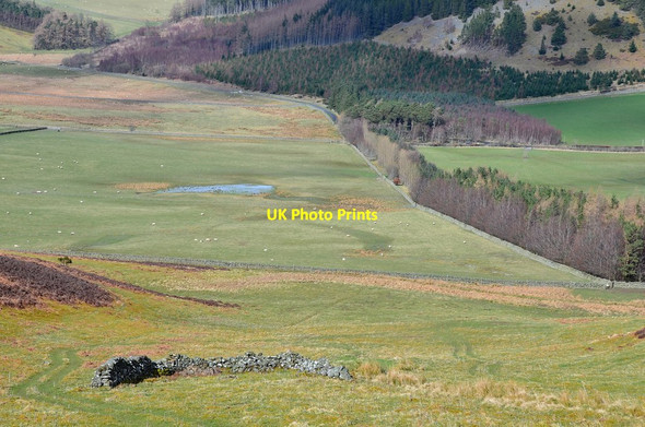 Photo 6"x4" Fields on the valley floor Hundleshope c2016