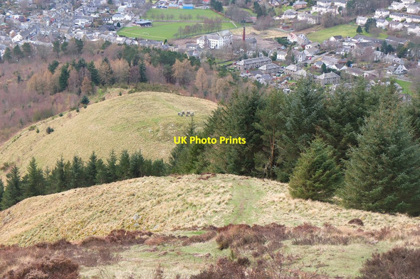 Photo 6"x4" Looking down on Pirn Hill Fort, Innerleithen Innerleithen c2016