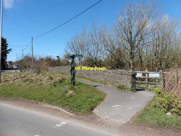 Photo 6"x4" Remains of bridge on former Barnstaple to Ilfracombe railway Ossaborough c2016