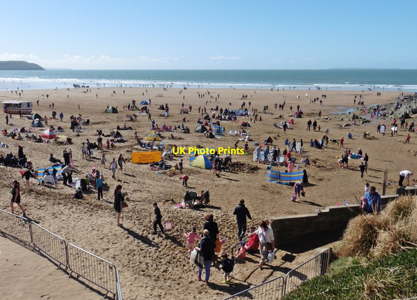 Photo 6"x4" The beach at Woolacombe Woolacombe c2016