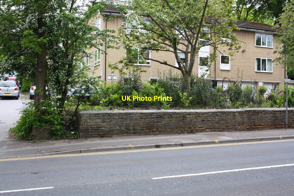 Photo 6"x4" Stone wall beside Skipton Road at Castle Road junction Keighley c2015