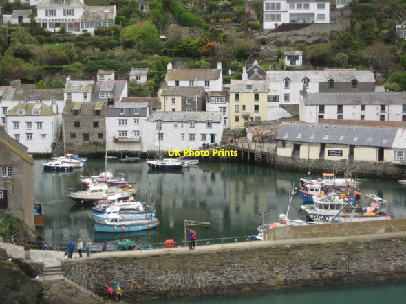 Photo 6"x4" Polperro Harbour Brent c2011