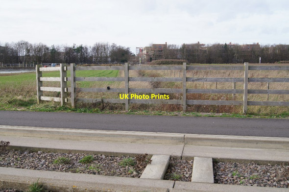 Photo 6"x4" Drainage ditch & busway Trumpington c2015