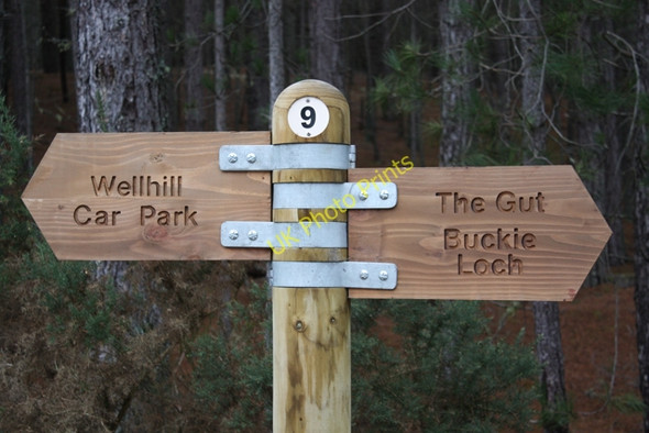 Photo 6"x4" Signpost at Junction 9 Cloddymoss c2009