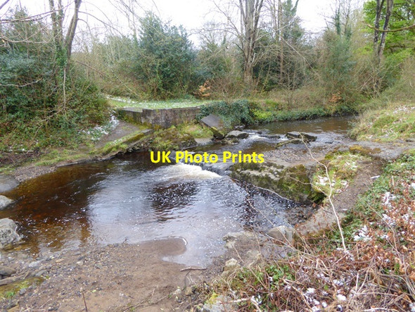Photo 6"x4" Small weir on the River Clodlagh Clonaslee c2016