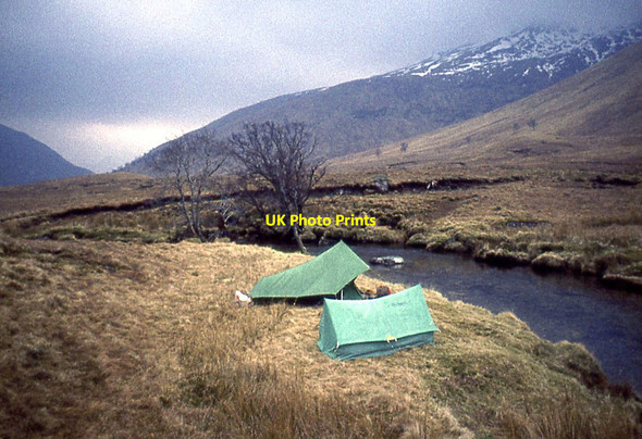 Photo 6"x4" Camping in Glen Quoich Sg\u00f9rr an Doire Leathain c1972