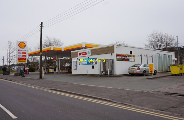 Photo 6"x4" Shell Garage on Leek New Road, Baddeley Green Baddeley Green c2016