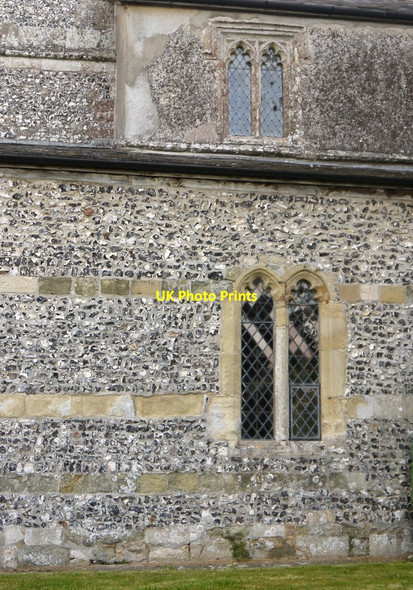Photo 6"x4" Fittleton church: nave and clerestory windows Fittleton c2016