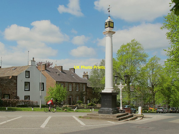 Photo 6"x4" Appleby High Cross, with passing cyclist Appleby-in-Westmorland c2016