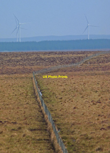 Photo 6"x4" Fence on moorland near Tacher, Caithness Allt Caol\/ND1947 c2016