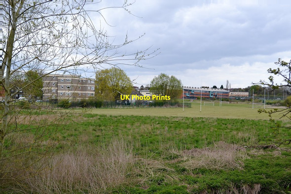 Photo 6"x4" View north to Stoke from a footbridge over the River Sowe, Coventry Stoke\/SP3678 c2016