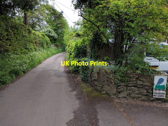 Photo 6"x4" Old railway crossing point on the lane Wells c2016