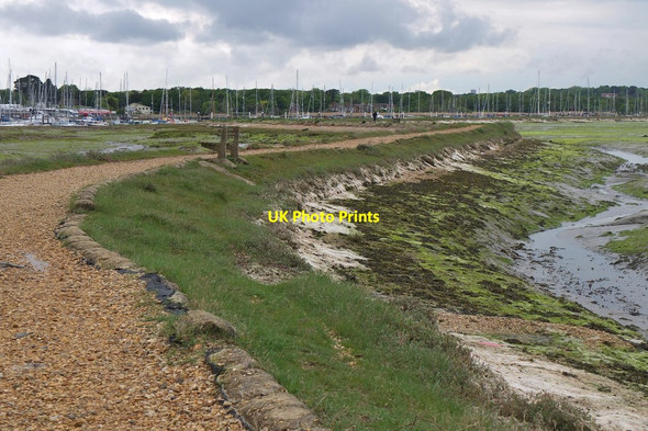 Photo 6"x4" Riverside path near Warsash Hamble-le-Rice c2016