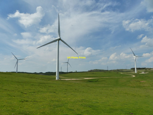 Photo 6"x4" Wind turbines, Carsington Pastures Brassington c2016