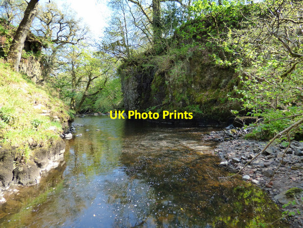 Photo 6"x4" Confluence of Green Water and Blacketty Water Kilmacolm c2016