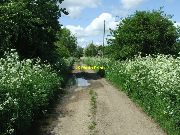 Photo 6"x4" Track With Footpath Sign Sandhill\/TL5786 c2016