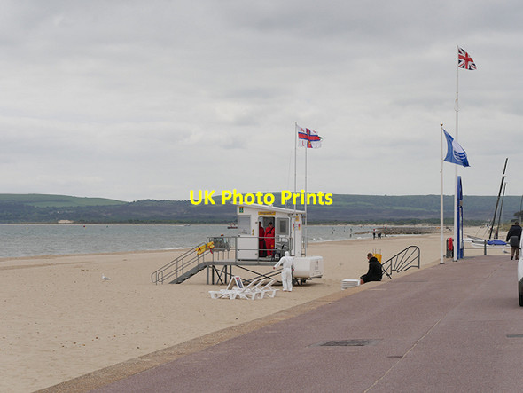 Photo 6"x4" Lifeguard Station, Shore Road Beach Canford Cliffs c2016