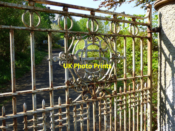 Photo 6"x4" Former Balrossie School gates Kilmacolm c2016
