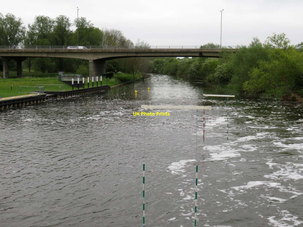 Photo 6"x4" The River Nene from Orton Sluices Longthorpe c2016