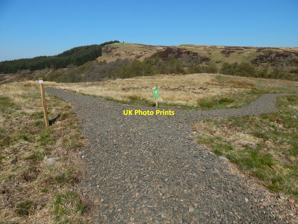 Photo 6"x4" Path junction Burncrooks Reservoir c2016
