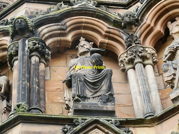 Photo 6"x4" Lichfield Cathedral: King Stephen Lichfield c2016