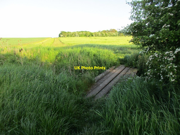 Photo 6"x4" Footbridge over a drain near Tythby Grange Bingham\/SK7039 c2016