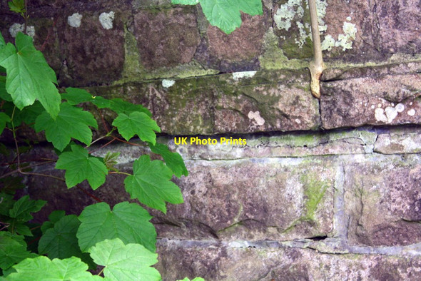 Photo 6"x4" Benchmark on back of bridge parapet at 'The Mill' East Hauxwell c2016