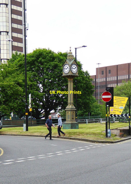 Photo 6"x4" Five Ways Clock, Five Ways, Birmingham Ladywood\/SP0586 c2016
