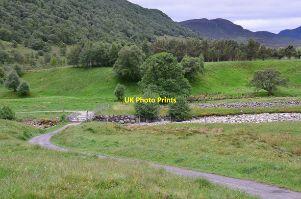 Photo 6"x4" Road and bridge, Glen Banchor Newtonmore c2016
