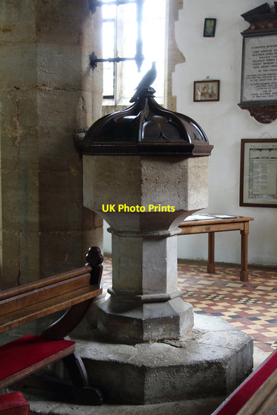 Photo 6"x4" St Mary Magdalene, Castle Ashby - Font Castle Ashby c2016