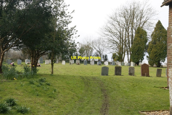 Photo 6"x4" Churchyard at the West End Ovington\/SU5631 c2016