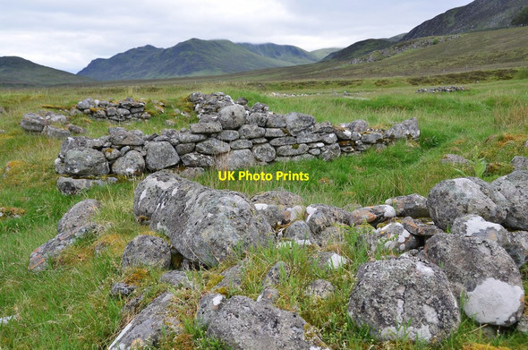 Photo 6"x4" Remains of a township near Glenballoch Newtonmore c2016