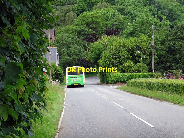 Photo 6"x4" A TrawsCymru bus leaving Gilfachreda Gilfachreda c2016