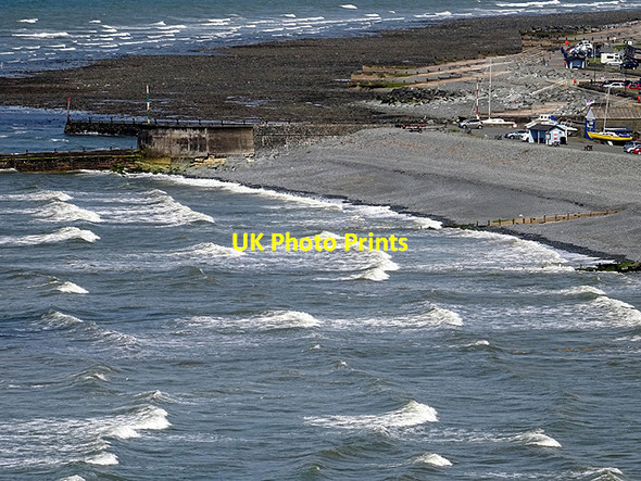 Photo 6"x4" Wavy beach Aberaeron c2016