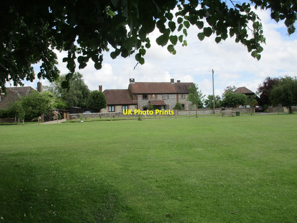 Photo 6"x4" Houses by the Village Green, Lavant East Lavant c2016