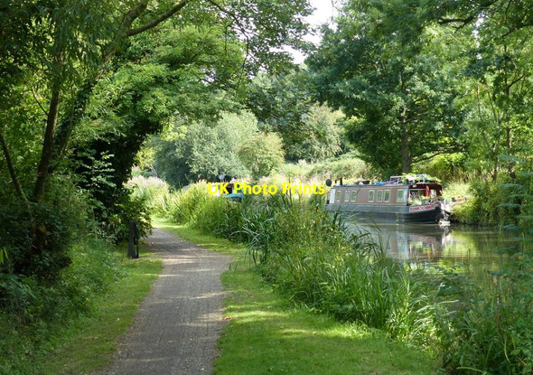 Photo 6"x4" Tree lined towpath of the Grand Union Canal Leighton Buzzard c2015