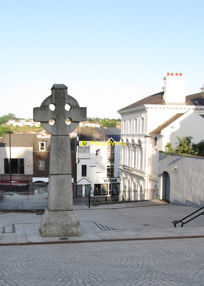 Photo 6"x4" Celtic patterned High cross on Armagh's Market Square Armagh c2016