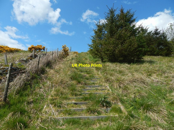 Photo 6"x4" Path ascending by steps Gateside\/NS4858 c2016