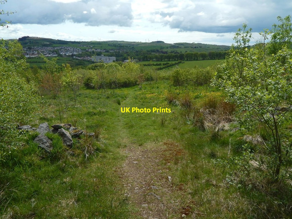 Photo 6"x4" Path crossing line of dry-stone wall Gateside\/NS4858 c2016
