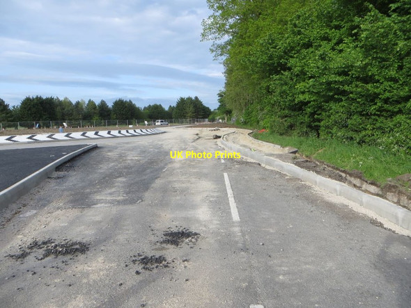 Photo 6"x4" Line in the Road Chilton\/SU4885 c2016