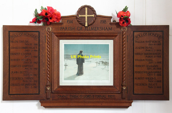 Photo 6"x4" St Mary, Felmersham - War Memorial WWI Felmersham c2016