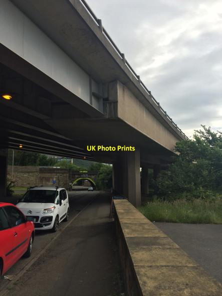 Photo 6"x4" Park Road under the A629 Calderdale Way Elland c2016
