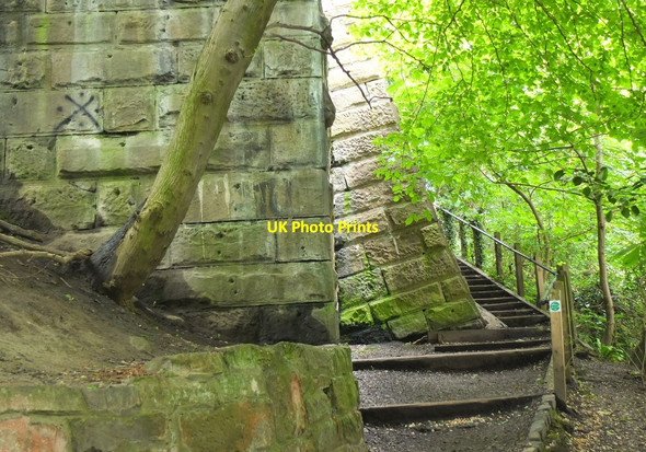 Photo 6"x4" Steps up the Coltbridge Viaduct, Water of Leith Craigleith\/NT2374 c2016