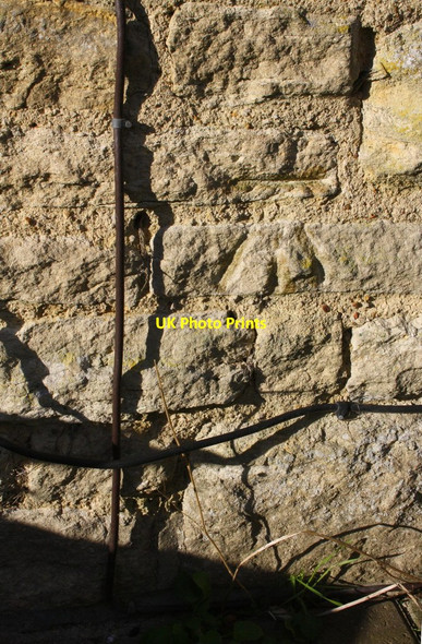 Photo 6"x4" Benchmark on Belclose Cottage North Leigh\/SP3812 c2016